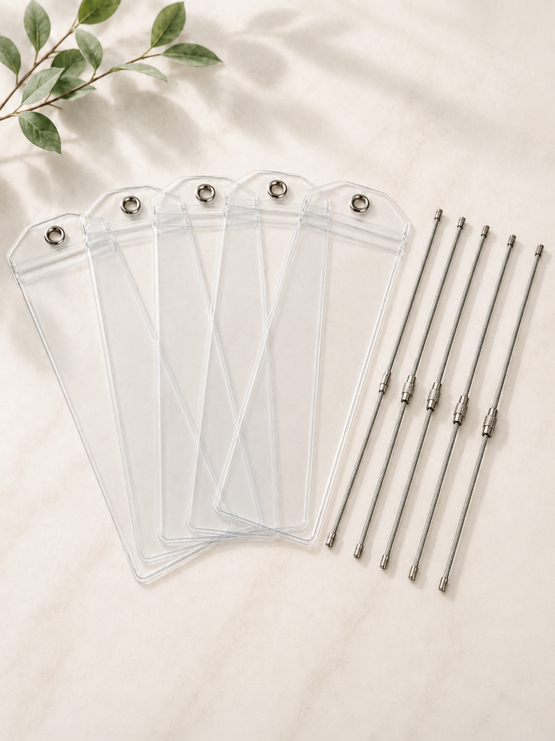 AMBASSADOR CRUISE LINES Luggage Tag Holder - Clear Waterproof - Zip Seal and Steel Loop