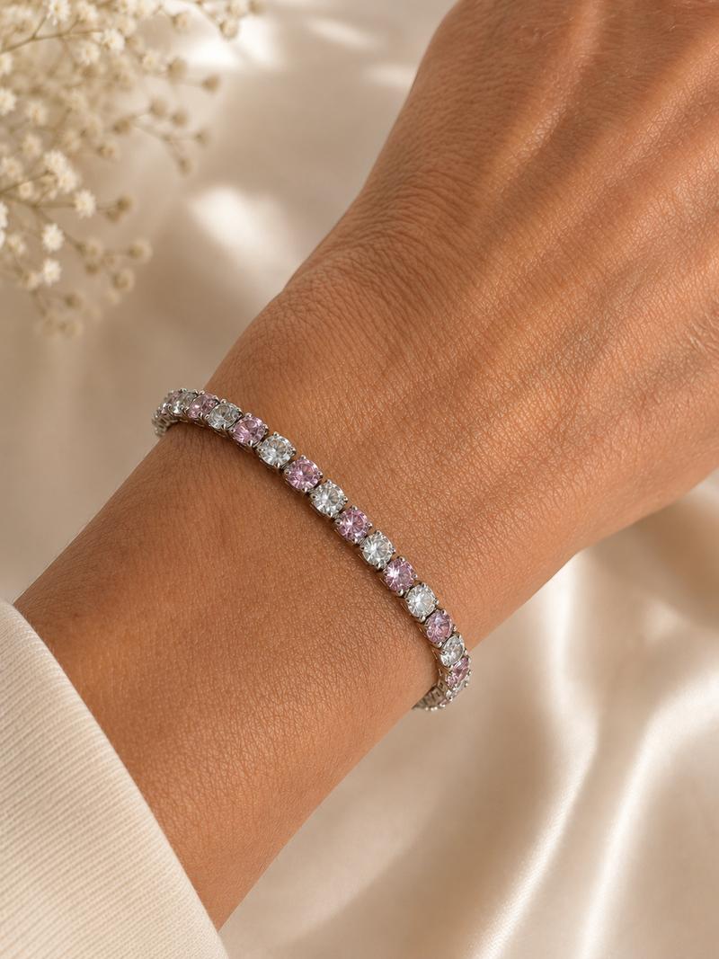 Tennis Bracelet 14K gold-plated stainless steel Diamond Zirconia Fashion Jewellery