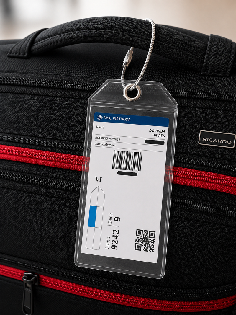Essential Cruise Bundle - Magnetic Hooks Large Luggage Tag Holder Towel Clips