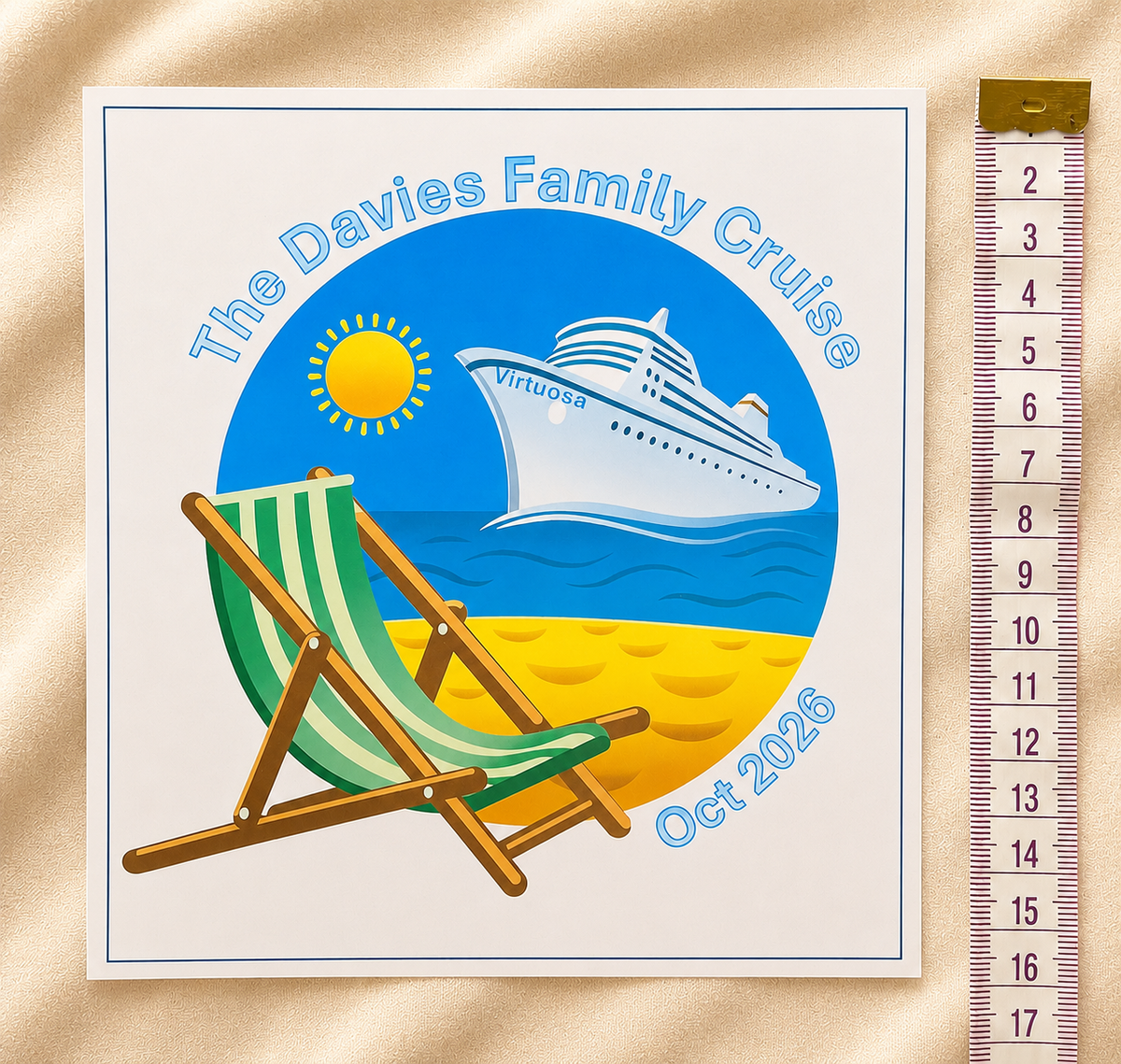 Magnetic Cruise Door Decoration - "The Family Cruise" (Laminated)