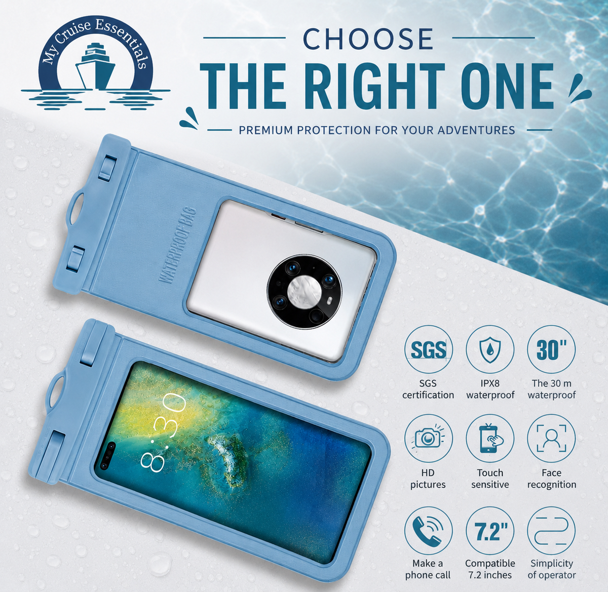 Waterproof Phone Case Cover Universal Mobile Phone Underwater Premium Quality