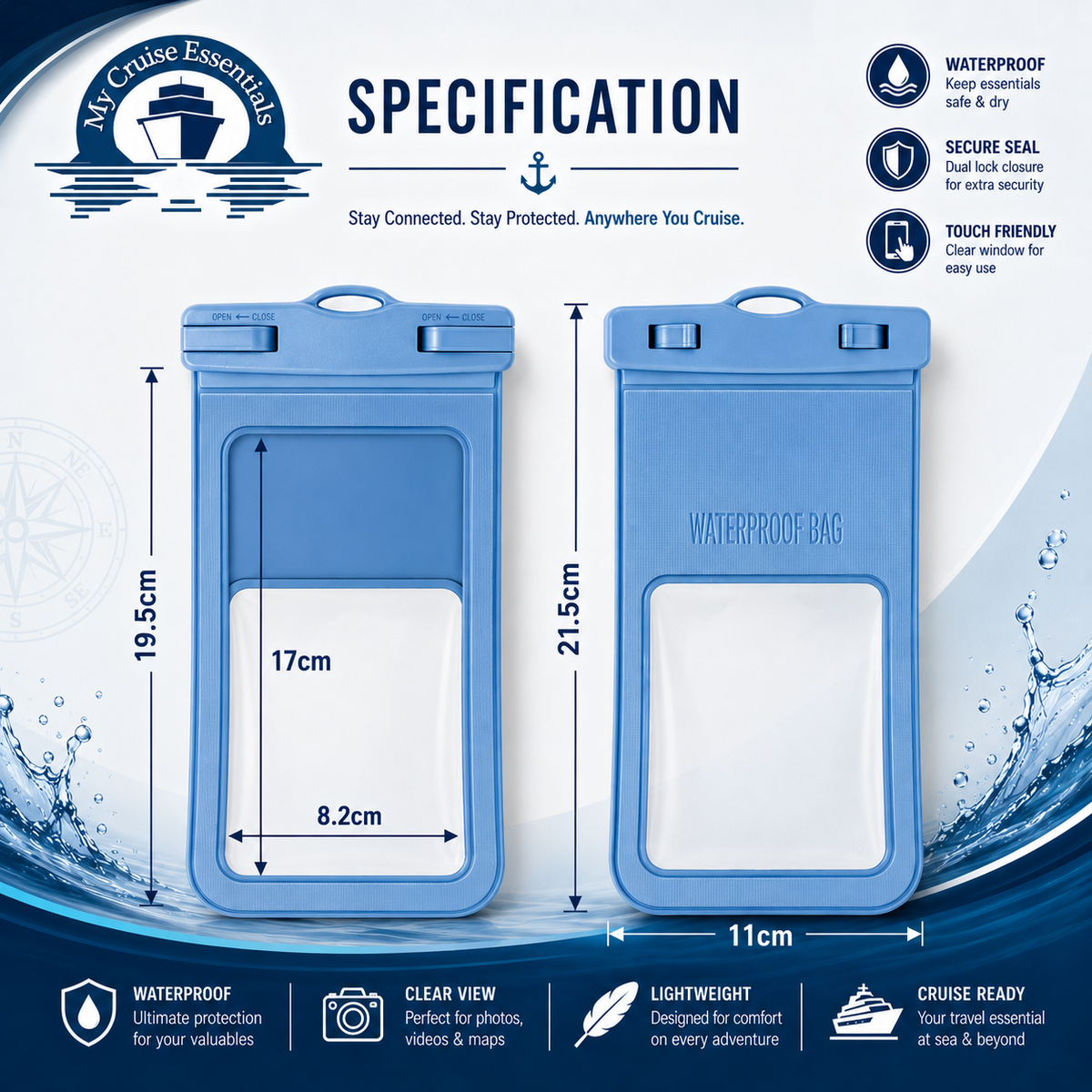Waterproof Phone Case Cover Universal Mobile Phone Underwater Premium Quality