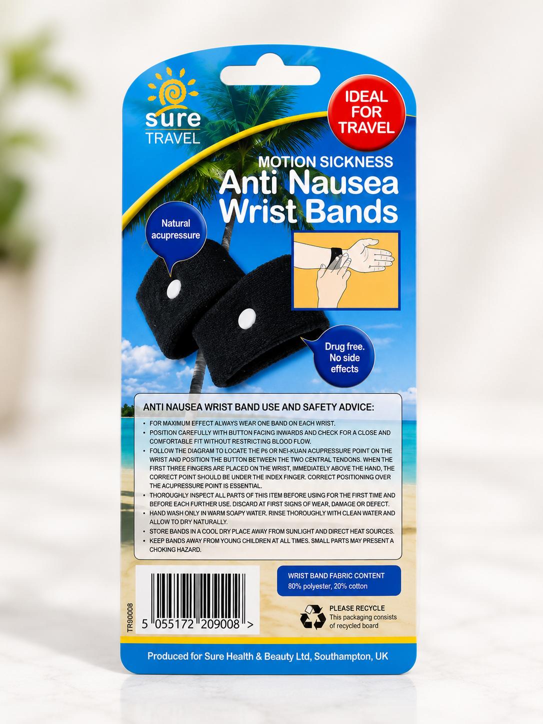 ANTI NAUSEA WRIST BANDS - IDEAL FOR TRAVEL