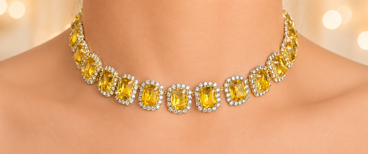 Crystal Tennis Chain Necklace - Formal Night Cruise/Party